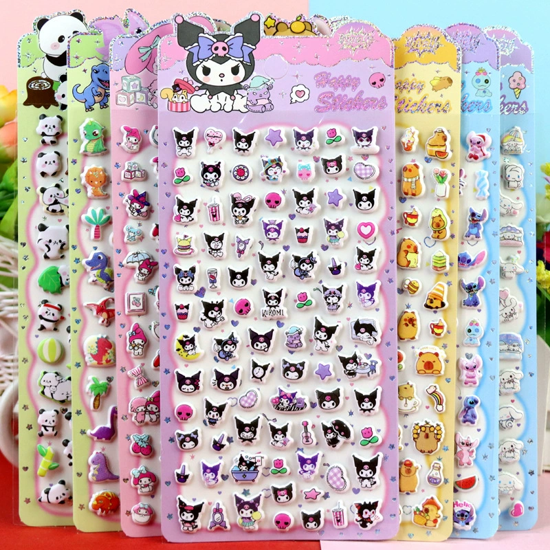 Sanrio, детский мультяшный динозавр, наклейка, панда