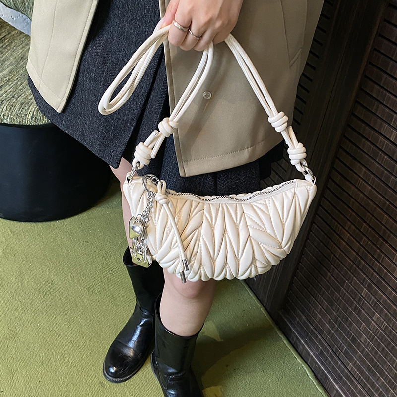 小众设计软皮月牙女包2025夏季新款时尚单肩腋下包百搭斜挎饺子包|undefined