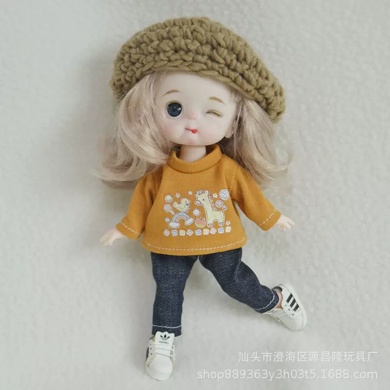 8分娃衣可爱卡通卫衣套装OB11YMY GSC BJD molly素体可穿换装服饰