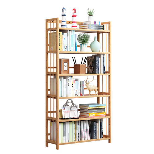 Simple Bookshelf Floor Standing Shelf Study Office Home Storage Rack Children Student Bookcase Living Room Assembled