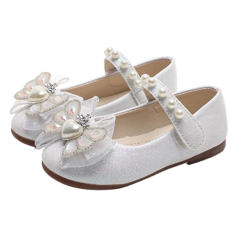 Весна и осень 2022, новые кожаные туфли в корейском стиле для девочек, внешнеторговый заказ, одинарные туфли принцессы, детская танцевальная обувь на липучке