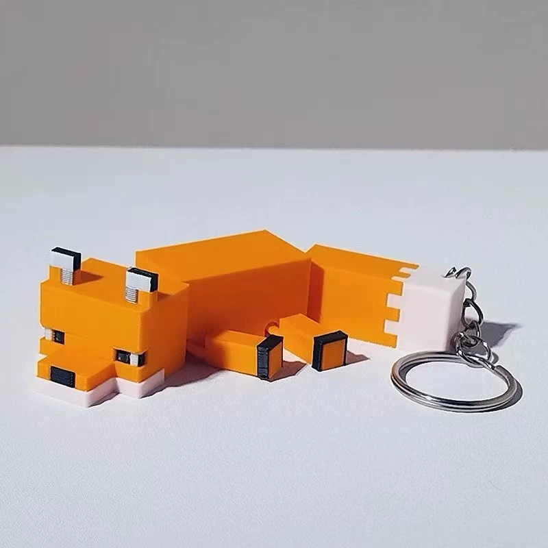 Круглый подвижный минифигура настольной игры, сумка, кукла, брелок, лиса, енот