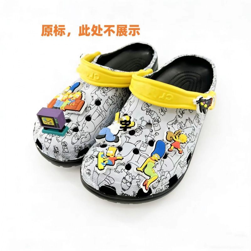 New [Simpsons] Style Clogs for Kids and Adults, Unisex Slippers, Sandals, Beach Shoes, Non-Slip and Impact-Resistant