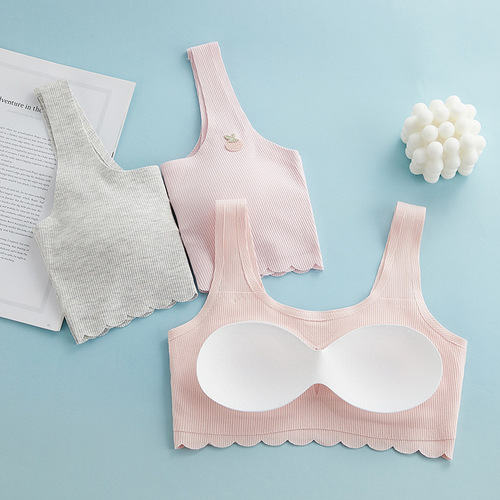 Girls' Underwear Development Phase School Students Middle School Students Children's 9-16 Years Old Adolescent Girls Bra