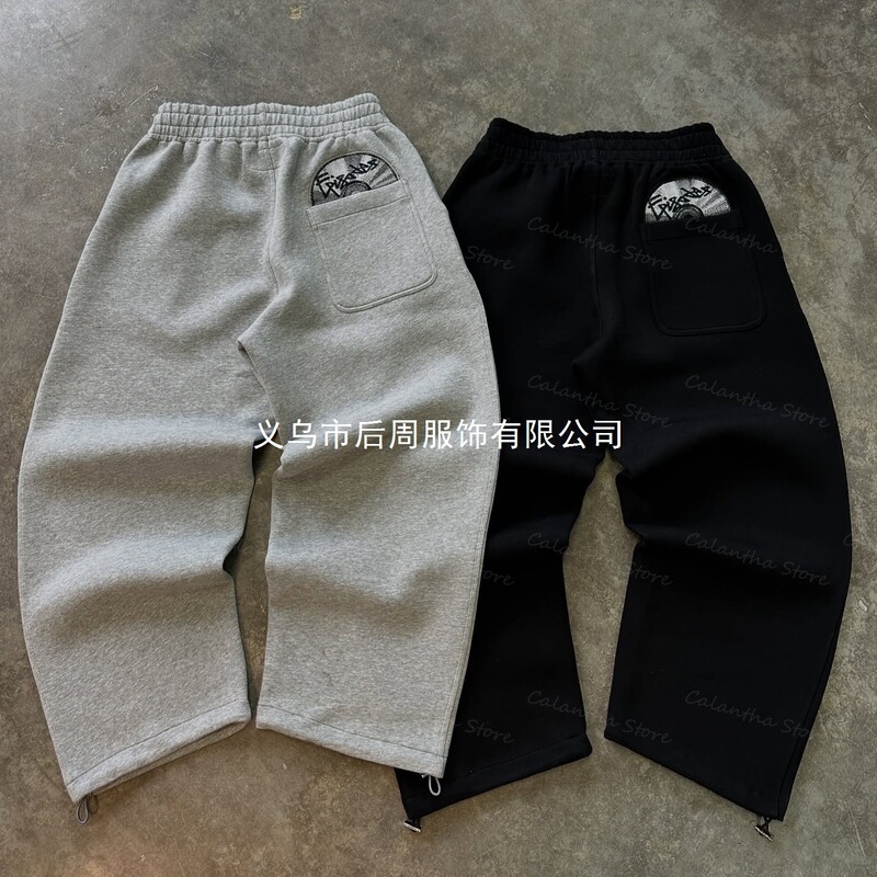 European and American Cross-Border Street Fashion Brand Embroidered Casual Pants for Men 2025 New High Street Fashion Design Loose Sweatpants European and American Cross-Border Street Fashion Brand Embroidered Casual Pants for Men 2025 New High Street Fashion Design Loose Sweatpants