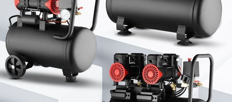 Air compressor, small 220v portable industrial-grade woodworking silent high-pressure air pump