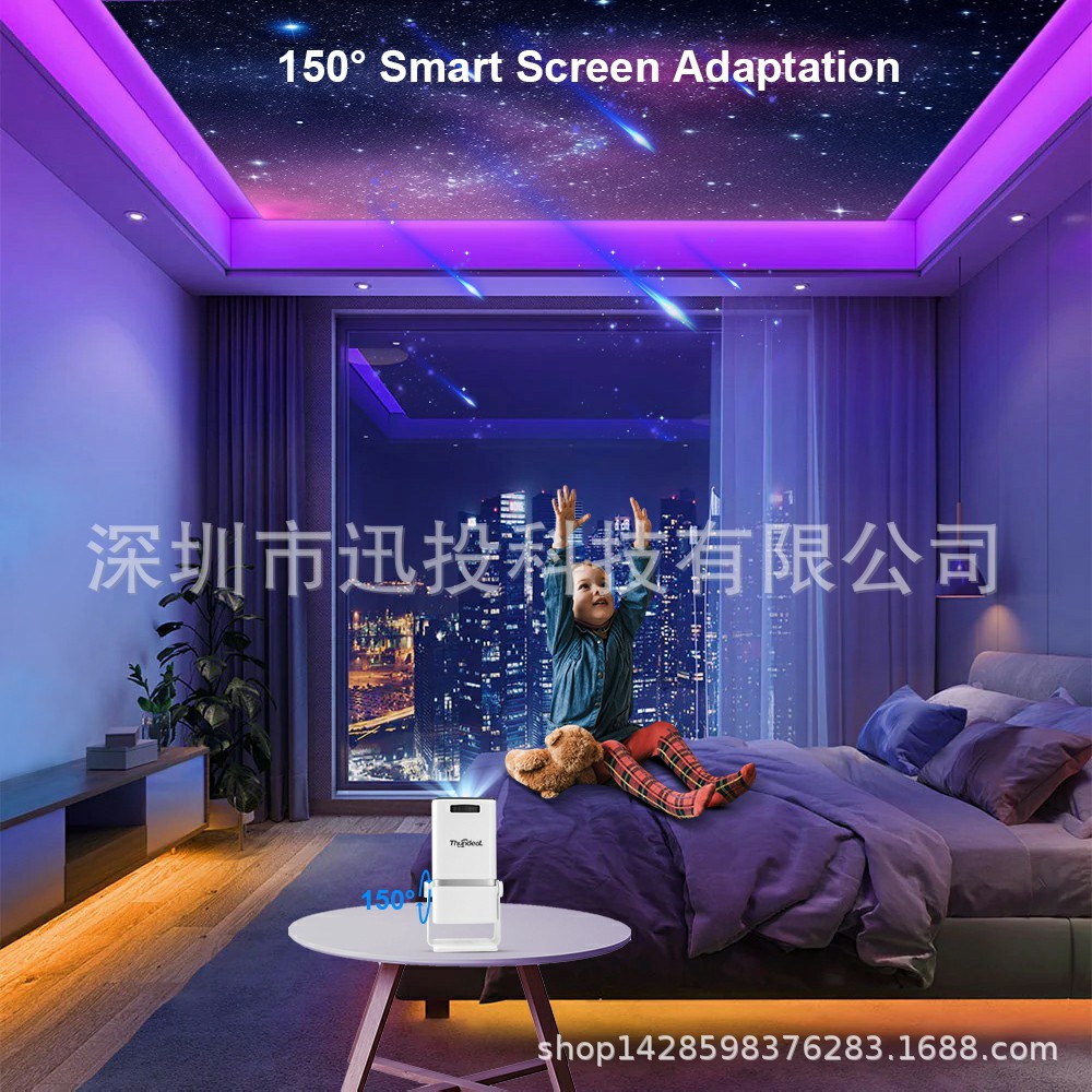 4K Full HD Projektor FHD TD80W Android WiFi 3D Heimkino tragbarer Strahlenprojektor