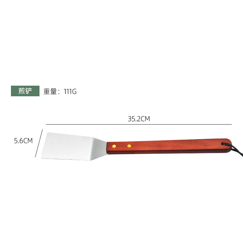 3 piezas de herramientas para el hogar de acero inoxidable de succión de tarjeta de parrilla de madera de horquilla de parrilla de horquilla de parrilla de barbecue