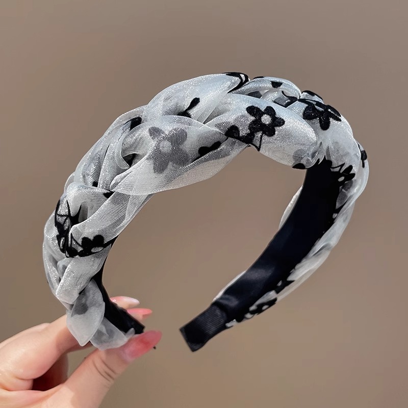 Bandas de cabello para mujeres 2025 nuevo estilo de alta calidad estilo de estilo extranjero bandas de cabello de alta presión craneal pepinas de cabello toque de cabeza