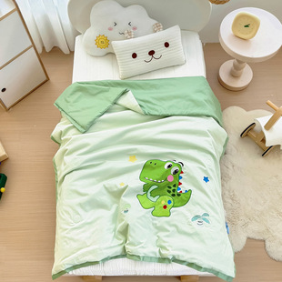 60 Class A Cotton Children's Cartoon Summer Cool Quilt Kindergarten Baby Soybean Nap Air-conditioning Quilt Machine Washable Summer Quilt