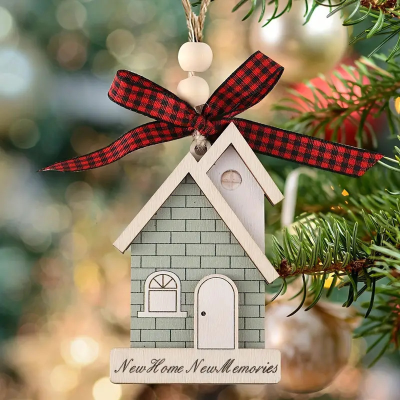 越境新居移転プレゼントクリスマスツリーのペンダント二重彫刻木造工芸品創意家庭装飾プレゼント|undefined