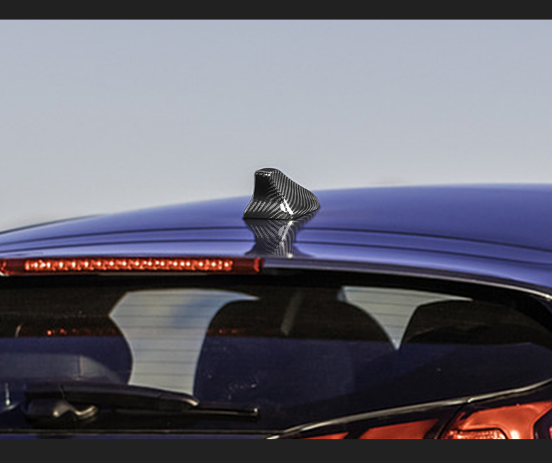 Cross-Border Applicable Accessories for Hyundai 19 Veloster Car Exterior Modification, Real Carbon Fiber Roof Shark Fin Antenna Cover