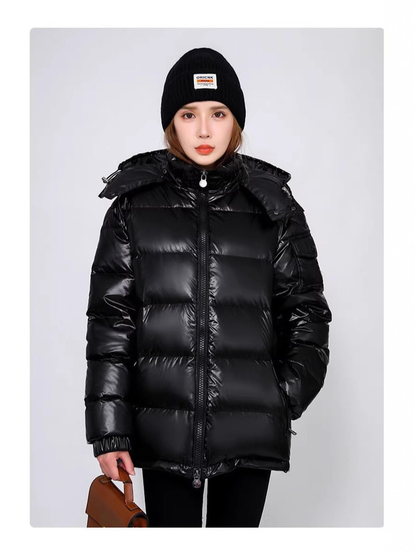 Cross-border winter Mengjia Maya Eason Chan and Faye Wong style shiny hooded down jacket for men and women Cross-border winter Mengjia Maya Eason Chan and Faye Wong style shiny hooded down jacket for men and women