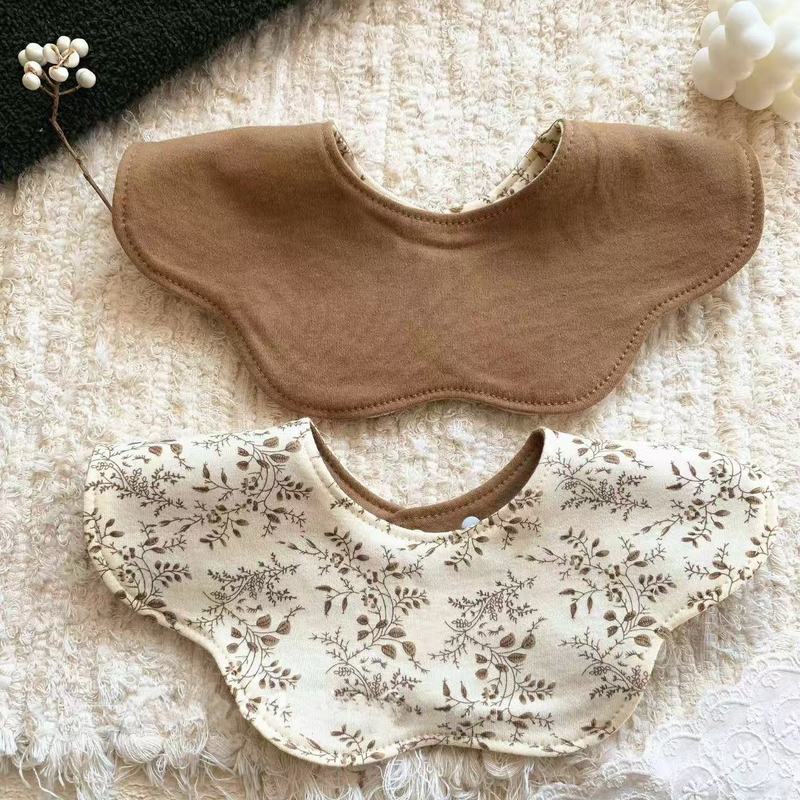 韩系婴儿围嘴花瓣纯棉a类口水巾新生儿口水巾超柔软吸水宝宝围兜|undefined