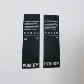 黑色手撕带丝印服装辅料可撕水洗标领标记号撕除洗唛玩具衣服唛头