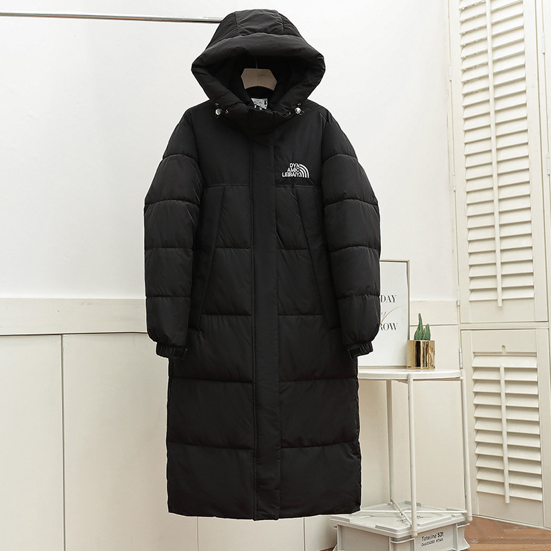 Women's Winter Coat Thickened Cotton Hooded Long Warm Jacket_voghion.com