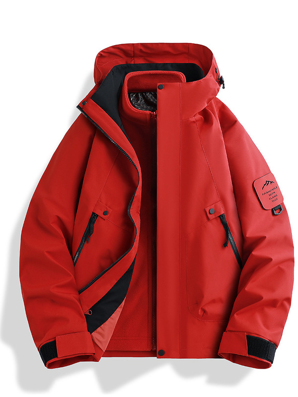 ジャケットメーカー直販卸売作業服カスタムロゴスリーインワン取り外し可能な防水防風ジャケット男性と女性用|undefined