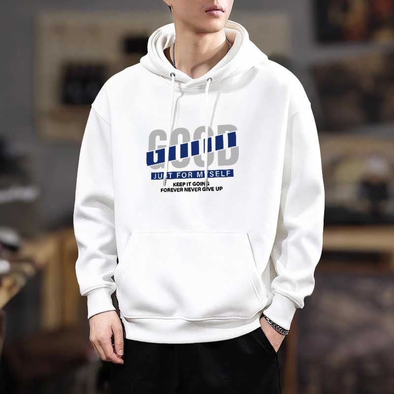 Peso pesado chaqueta con capuz para hombres primavera y otoño marca de moda de alta calle pesado abrigo holgado estudiantes estilo de Hong Kong suéter universal