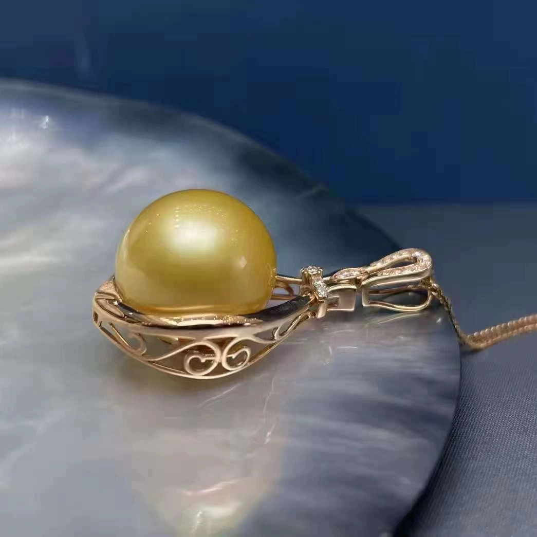 Органический подвесной жемчуг, серьги, утончённые аксессуары, DIY, образец золота 750