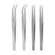 Factory Direct sales 14.5cm stainless steel tweezers handmade diy eyelash tweezers gardening clip elbow straight tweezers
