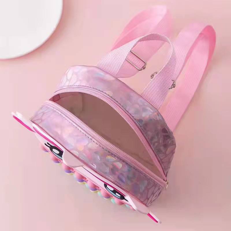 灭鼠先锋独角兽背包儿童灭鼠先锋双肩包硅胶包包解压益智玩具包