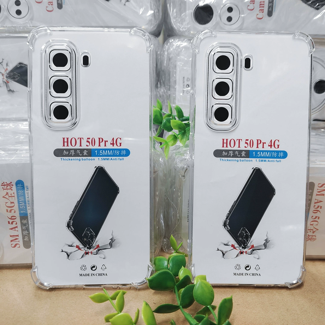 Подходит для трансонической TECNO SPARK 30C чехол против падения с воздушной подушкой на четырех углах TPU прозрачный мягкий
