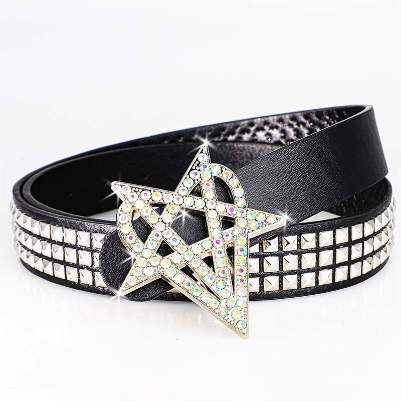 Men's Y2K Rivet Punk Wide Belt, Personalized Hot Girl Fashion Versatile Retro Gothic Square Rivet Leather Belt Men's Y2K Rivet Punk Wide Belt, Personalized Hot Girl Fashion Versatile Retro Gothic Square Rivet Leather Belt