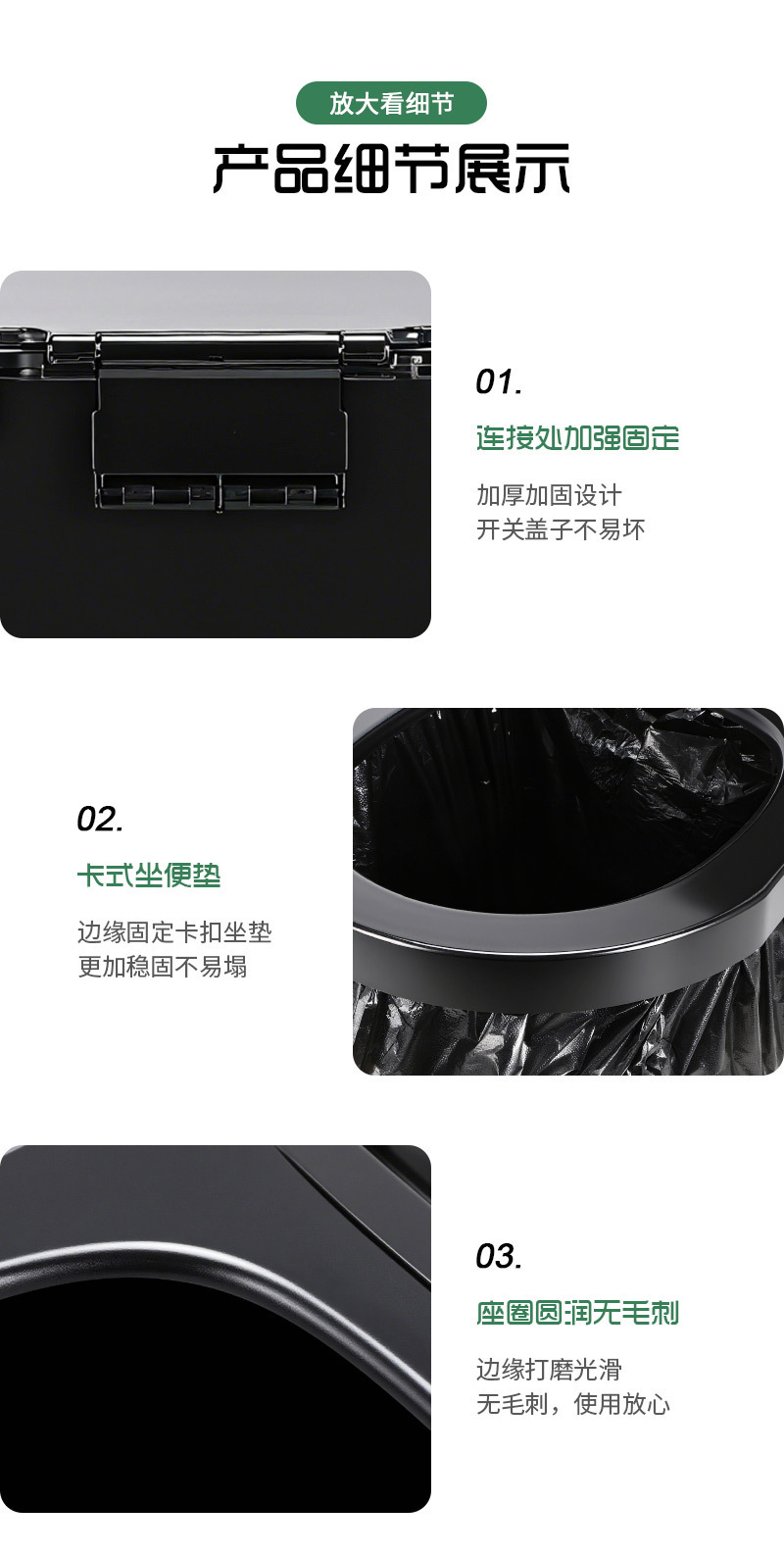 Car Accessories Folding Toilet Portable Commode Vehicle Emergency Toilet Rv Mobile Toilet