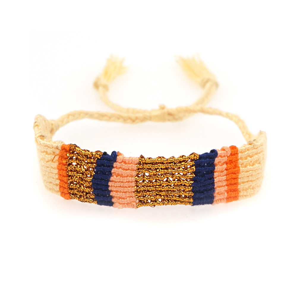 Bohemian Ethnic Woven Lovers Bracelet display picture 2