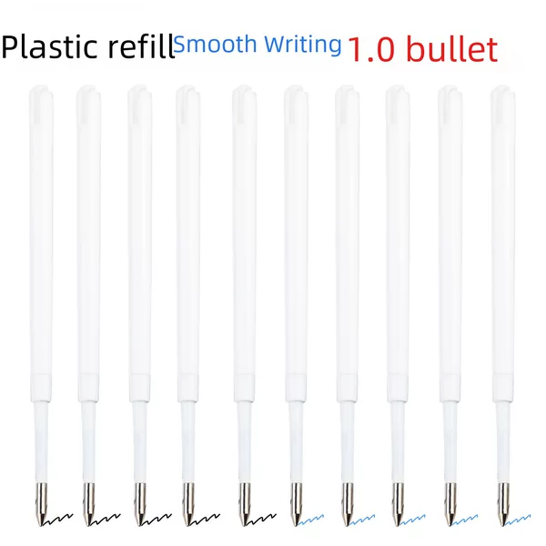424 Plastic Ballpoint Pen Refill Writing Smooth Replacement Ballpoint Pen Refill Large Capacity Push Pen Refill