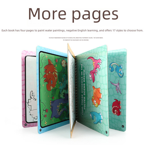 Magic Water Painting Book Kindergarten Clear Water Coloring Water Writing Book Tracing Book Drawing Book Preschool Enlightenment Painting Book Toy