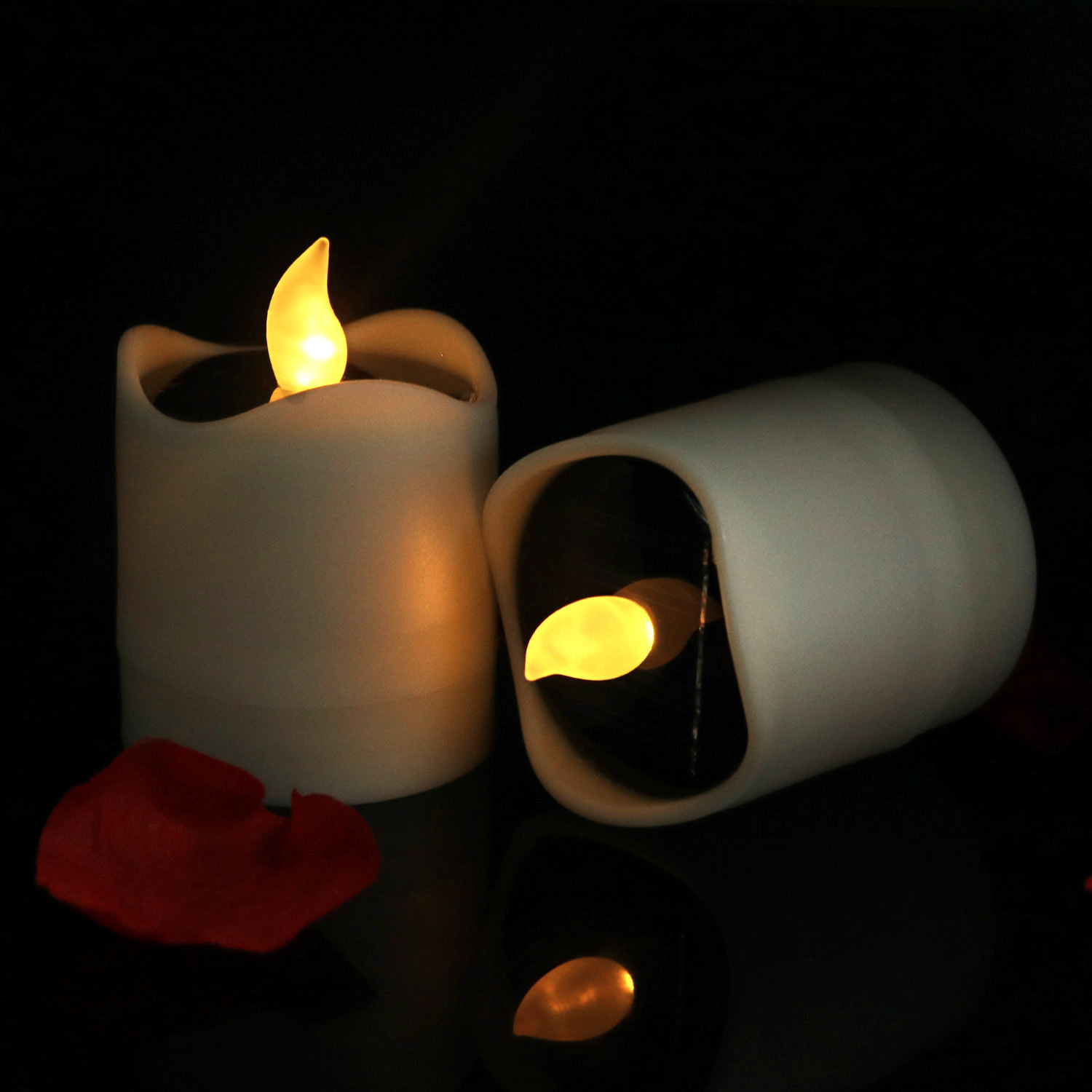 Amazon Outdoor LED Solar Electronic Candle Flameless Tea wax…