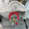 Red fresh bracelet flower-shaped