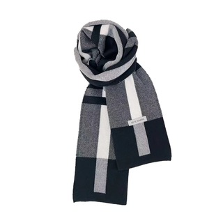 Scarf for Boys in Autumn and Winter New Style Warm K-Style Versatile Student Youth Plaid Scarf Men's Trendy Factory Direct Sale