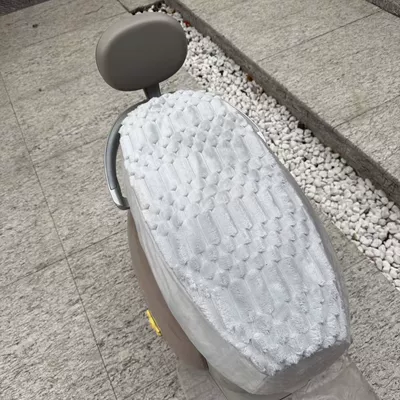 and Wear-Resistant Coral Fleece Full-Cover Seat | Electric car cushion - creamy-white-small-size-flat-length-51-55cm