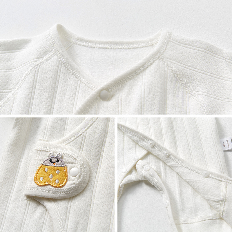 Ropa de bebé recién nacido para primavera y otoño, capa base de algodón puro, pelele de 0 a 3 meses, ropa estilo monje para recién nacidos, conjunto de una pieza para bebés.