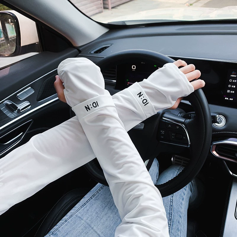 Специальные рукава для вождения, защита от езды на велосипеде на открытом воздухе, студенческие модные летние рукава из ледяного шелка с защитой от ультрафиолета для мужчин и женщин, увеличенные