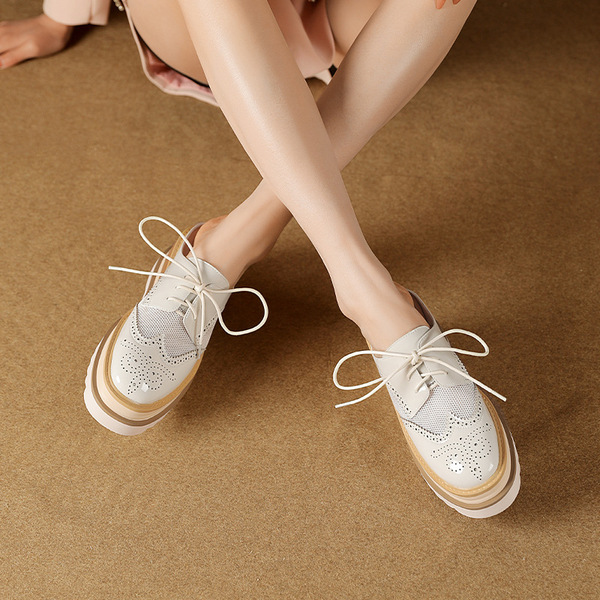 Summer women's slippers heels with shoelaces