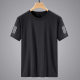 Summer Ice Silk T-shirt Men's Round Neck Quick-drying Ice Silk T-shirt Men's Round Neck Quick-drying Short-sleeve Thin Breathable Half-sleeve plus size