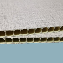 400宽圆孔竹木纤维集成墙板石塑防潮快装PVC扣板无缝护墙板
