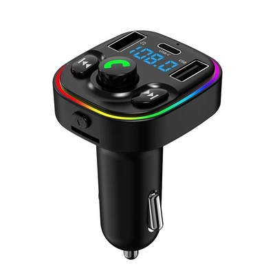 Car Bluetooth MP3 Player Type-C Fast Charging Car Charger Bluetooth Receiver FM Music Transmitter (Car mp3) - g47-a-button-model