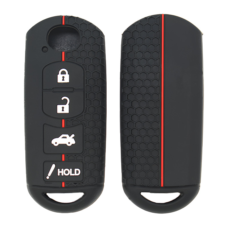 Mazda Honeycomb Silicone Key Cover for Mazda Axela CX-5 Atenza Mazda 3/6 Ruiyi CX4 (Static Rod/Key Bag) - red