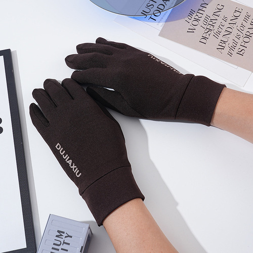 Sun protection gloves, autumn thin and warm outdoor sports driving cycling travel autumn single-layer men's gloves