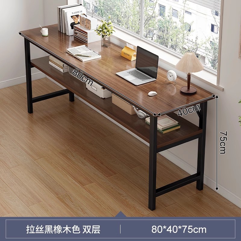 Mesa larga y estrecha mesa de estudio para dos personas mesa de estudio de alquiler simple mesa de trabajo dormitorio contra la pared mesa de computadora