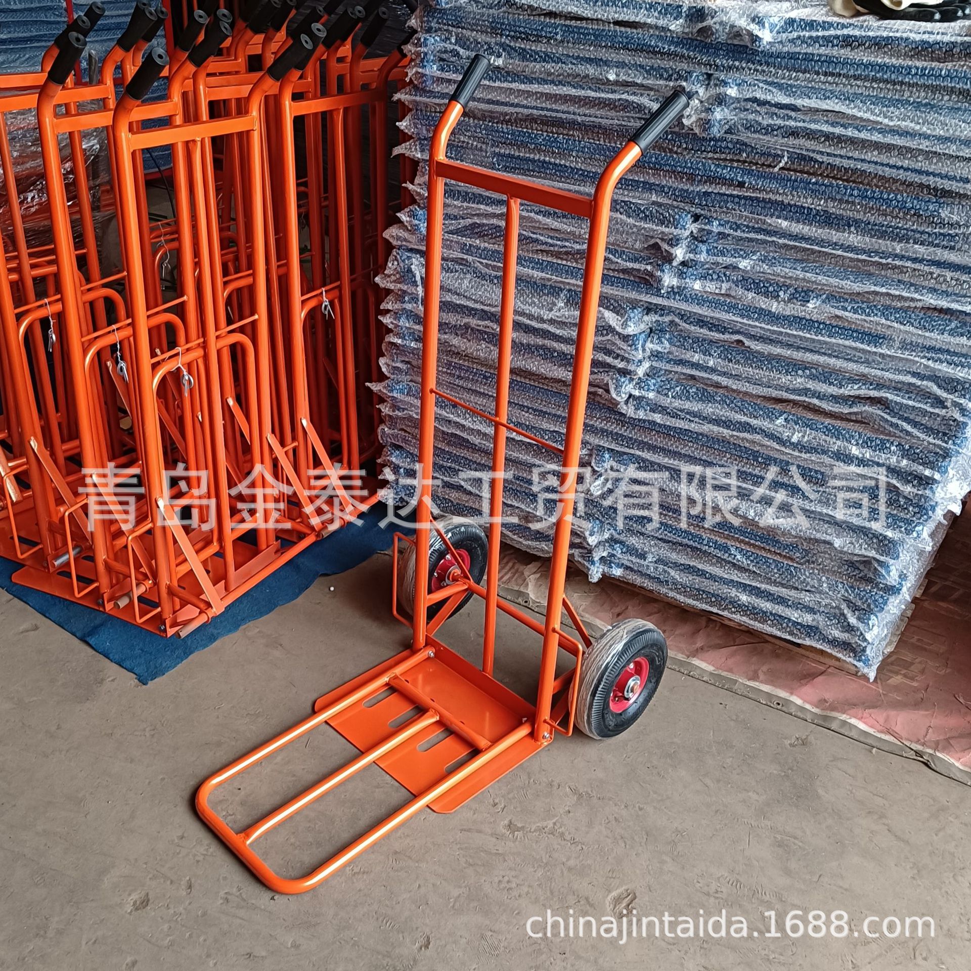 双铲板折叠货仓车手推车  可活动铲板物流手推车 两轮拉货车 HT18