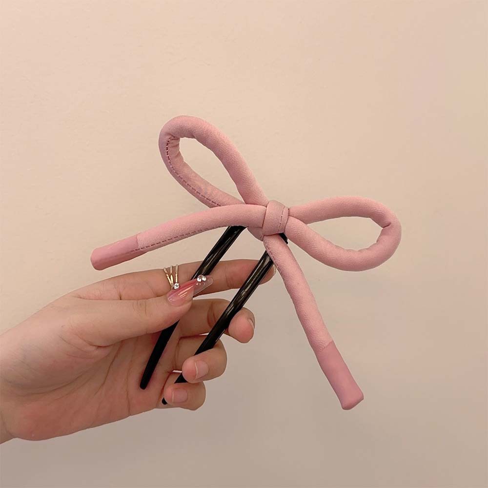 Dulce arco en forma de U, lindas bolas de cabeza, simple detrás de la cabeza, clipes de cabello modernos para las mujeres