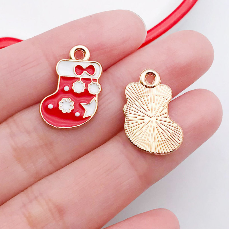 30種類のクリスマスツリーを混ぜた老人雪花ヘラジカ滴油合金ペンダント手作りdiyペンダントアクセサリー|undefined
