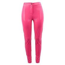 跨境欧美女装 春夏新款速卖通爆款镜面PU皮裤紧身包臀女士长裤子