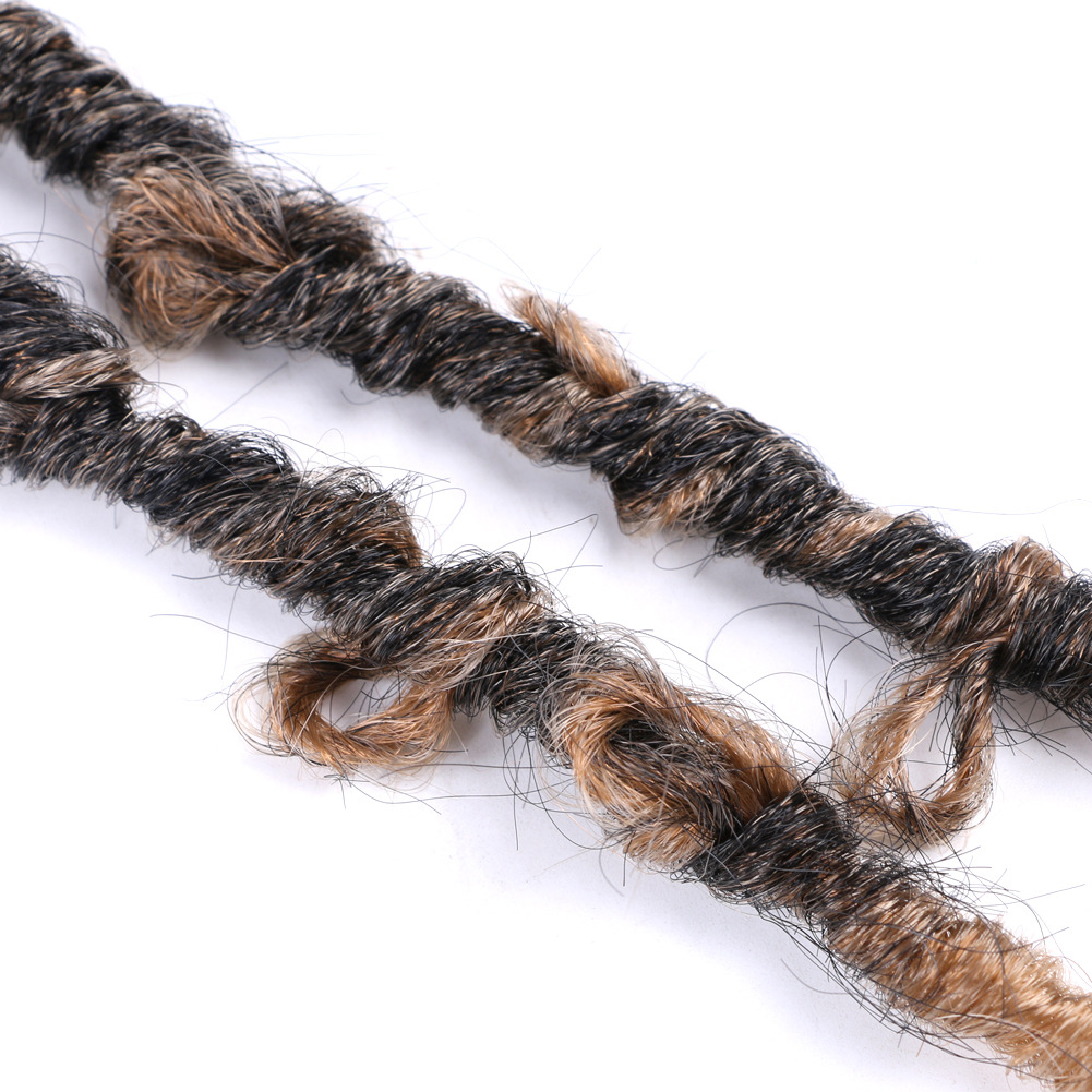 Dreadlocks Butterfly Locs Häkelhaar Schmetterling lockige Dreadlocks lockige Haarverlängerungen_voghion.com