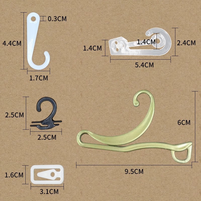 Plastic Hook Socks Accessory Sock Hook Manufacturer Wholesale 2-Character Display PP Hook Question Mark Hook Glove Packaging Hook